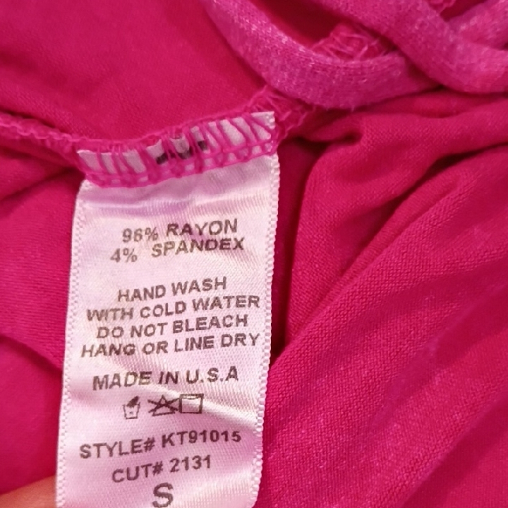 Blue Buttercup Vibrant Pink Fringe Tank Top Size S - Picture 7 of 9